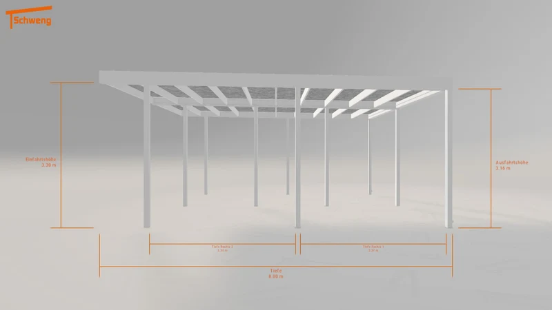 #DE Schweng Flachdachcarport C600 (ID 85rbgq)