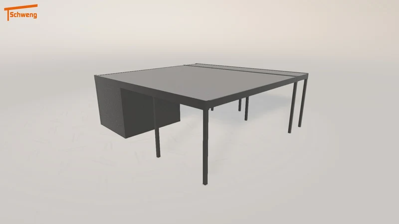 #DE Schweng Flachdachcarport C600 (ID x7k9k4)