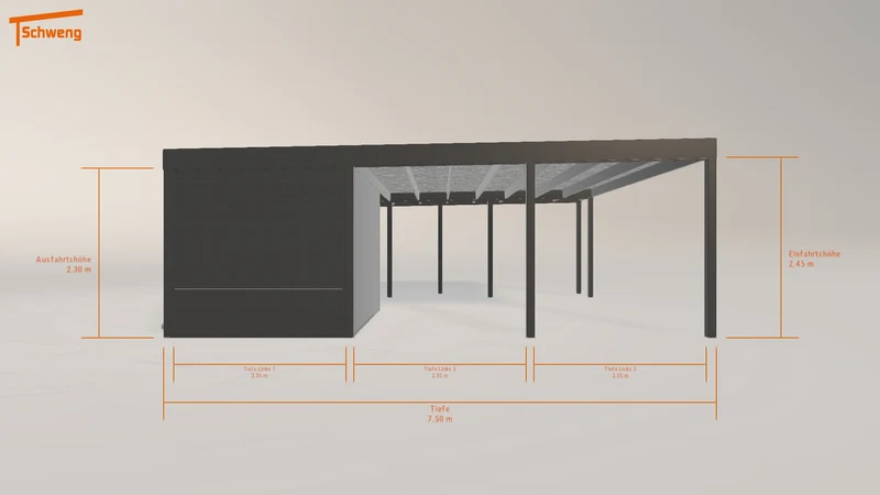 #DE Schweng Flachdachcarport C600 (ID x7k9k4)