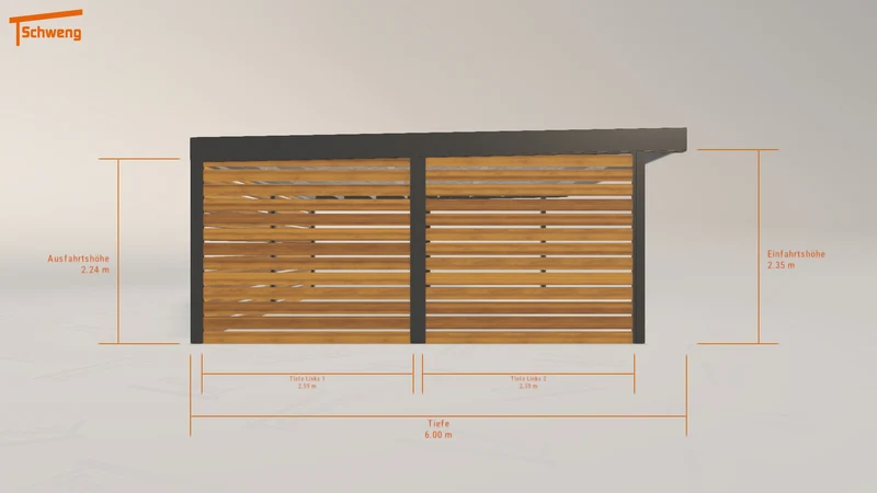 #DE Schweng Flachdachcarport C600 (ID jj3pnb) #MTG