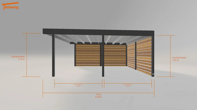 #DE Schweng Flachdachcarport C600 (ID jj3pnb) #MTG