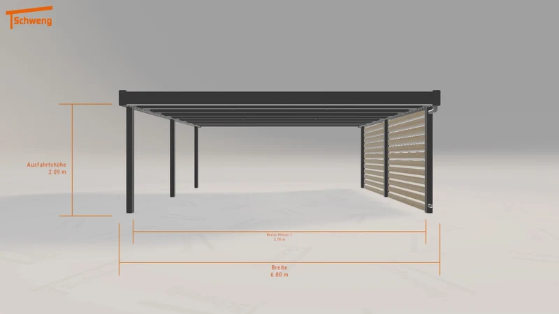 #DE Schweng Flachdachcarport C600+ (ID 5mggmv) #MTG