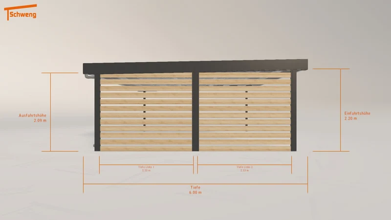 #DE Schweng Flachdachcarport C600+ (ID 5mggmv) #MTG