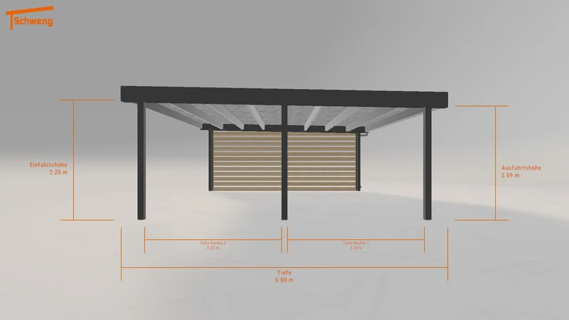 #DE Schweng Flachdachcarport C600+ (ID 5mggmv) #MTG