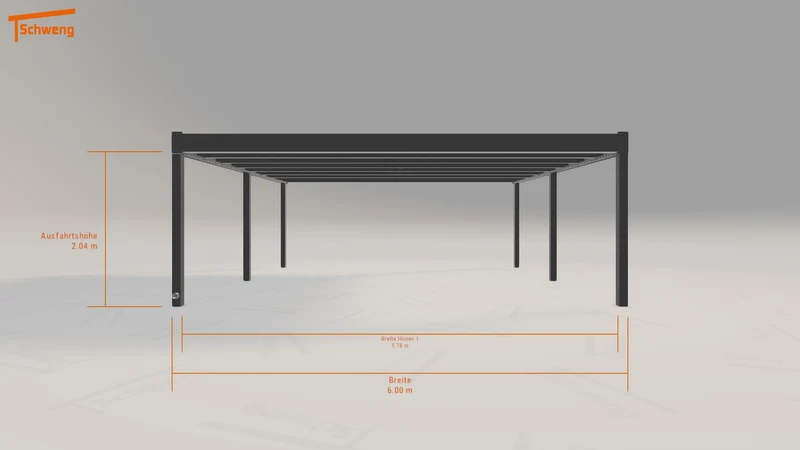 #DE Schweng Flachdachcarport C600+ (ID ygkkgv)