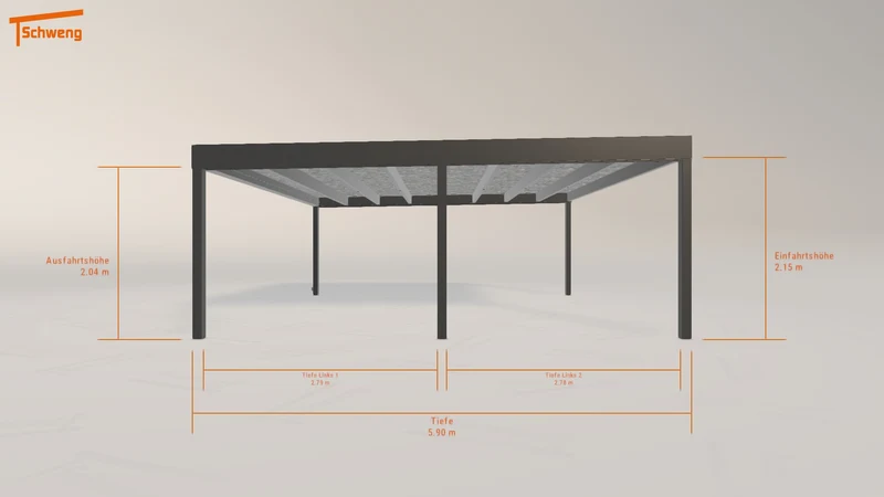 #DE Schweng Flachdachcarport C600+ (ID ygkkgv)
