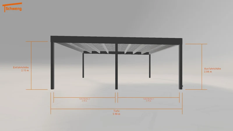#DE Schweng Flachdachcarport C600+ (ID ygkkgv)