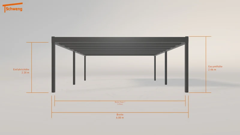 #DE Schweng Flachdachcarport C600+ (ID 2qggqb)