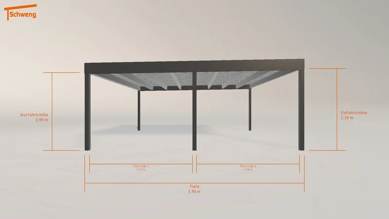 #DE Schweng Flachdachcarport C600+ (ID 2qggqb)