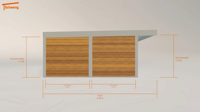 #DE Schweng Flachdachcarport C600 (ID n53n34)
