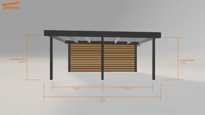 #DE Schweng Flachdachcarport C600 (ID bk8787) #MTG