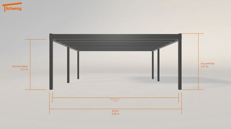 #DE Schweng Flachdachcarport C600+ (ID n53xy4)