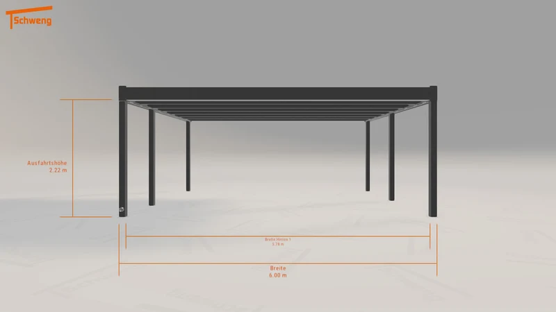 #DE Schweng Flachdachcarport C600+ (ID n53xy4)