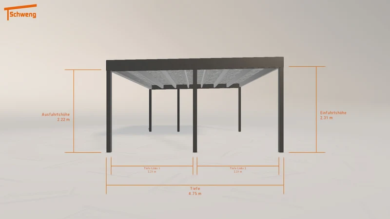 #DE Schweng Flachdachcarport C600+ (ID n53xy4)