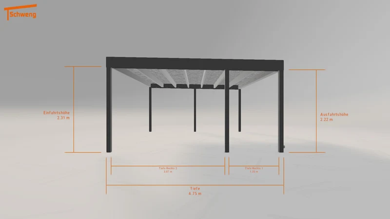 #DE Schweng Flachdachcarport C600+ (ID n53xy4)