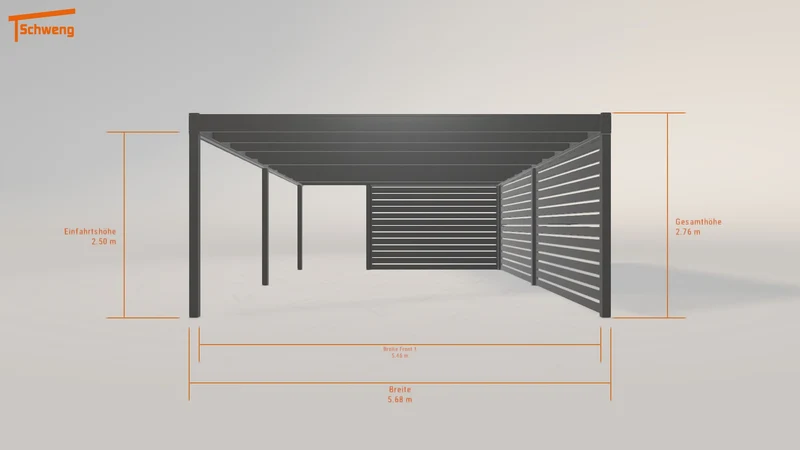 #DE Schweng Flachdachcarport C600 (ID bk8q9v) #MTG