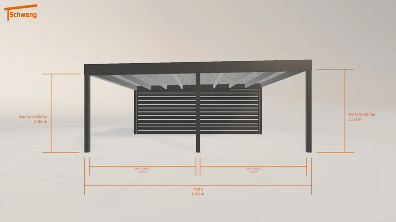 #DE Schweng Flachdachcarport C600 (ID jj33bx) #MTG