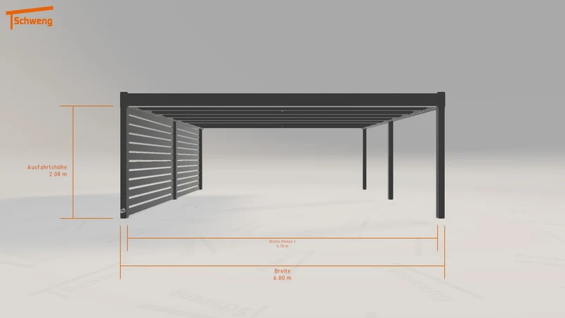#DE Schweng Flachdachcarport C600+ (ID 85rrk5) #MTG