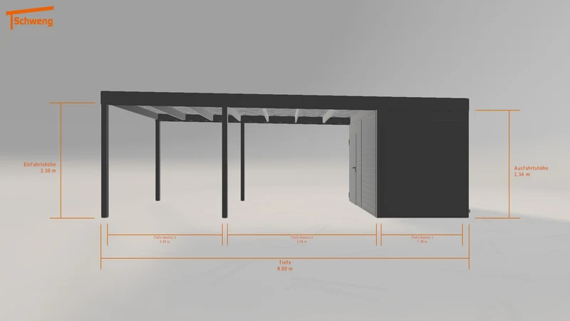#DE Schweng Flachdachcarport C600 (ID 33gkkx) #MTG