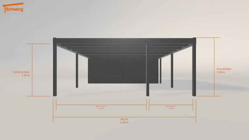 #DE Schweng Flachdachcarport C600 (ID qd3nn4) #MTG