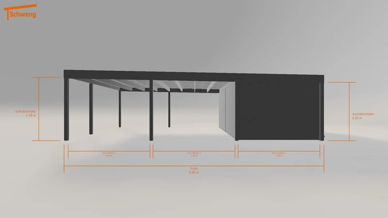 #DE Schweng Flachdachcarport C600 (ID qd3nn4) #MTG