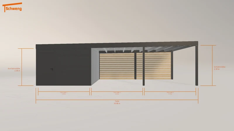 #DE Schweng Flachdachcarport C600 (ID w3r7zb) #MTG