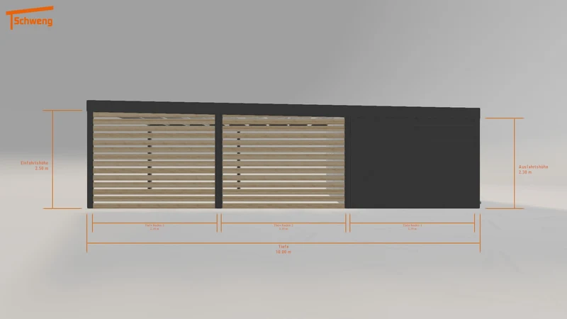 #DE Schweng Flachdachcarport C600 (ID w3r7zb) #MTG
