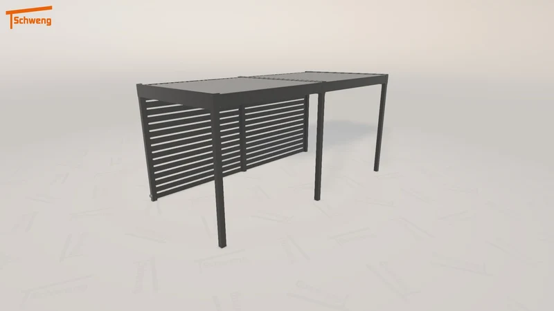 #DE Schweng Flachdachcarport C600 (ID 42gxx5)