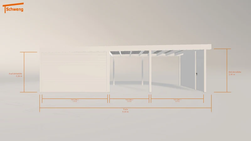#DE Schweng Flachdachcarport C600 (ID x7k9zg)
