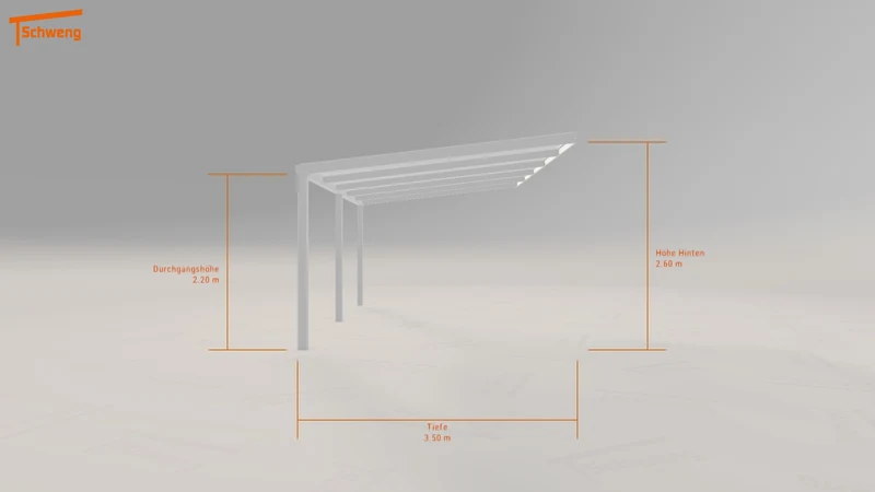 #DE Schweng Pultdachcarport S350 (ID 77gw2j)