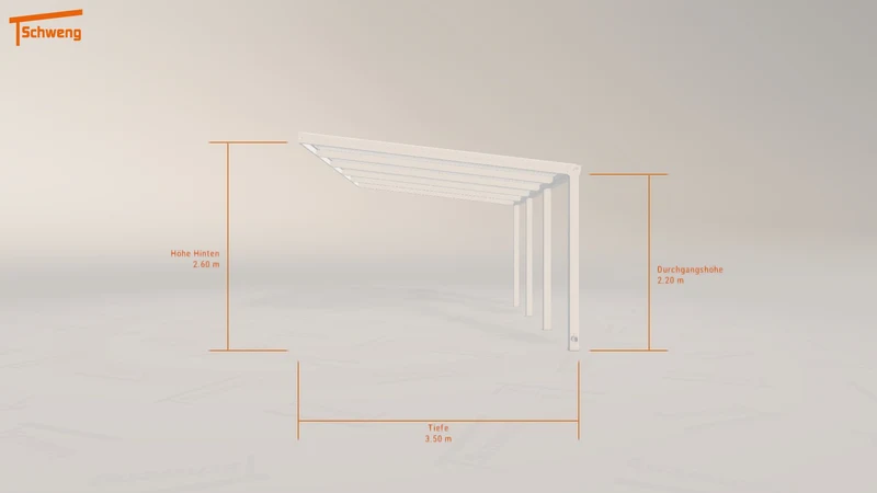 #DE Schweng Pultdachcarport S350 (ID 5mg87z)