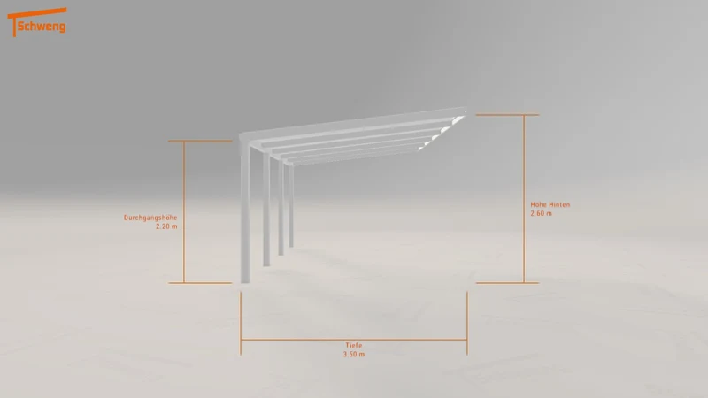 #DE Schweng Pultdachcarport S350 (ID 5mg87z)