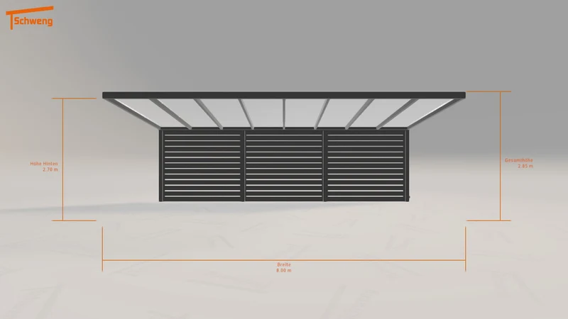 #DE Schweng Pultdachcarport S350 (ID qd3yrg)
