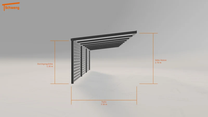 #DE Schweng Pultdachcarport S350 (ID qd3yrg)