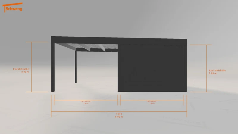 #DE Schweng Flachdachcarport C600 (ID k2334z) #MTG