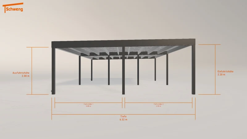 #DE Schweng Flachdachcarport C600+ (ID n5332w) #MTG