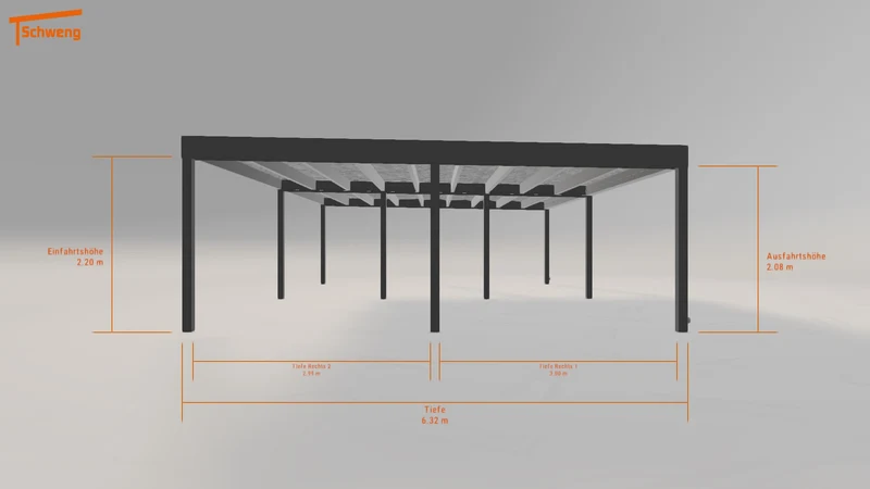 #DE Schweng Flachdachcarport C600+ (ID n5332w) #MTG