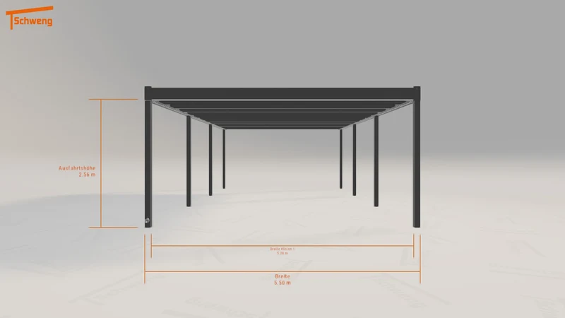 #DE Schweng Flachdachcarport C600 (ID 9wd5mv)