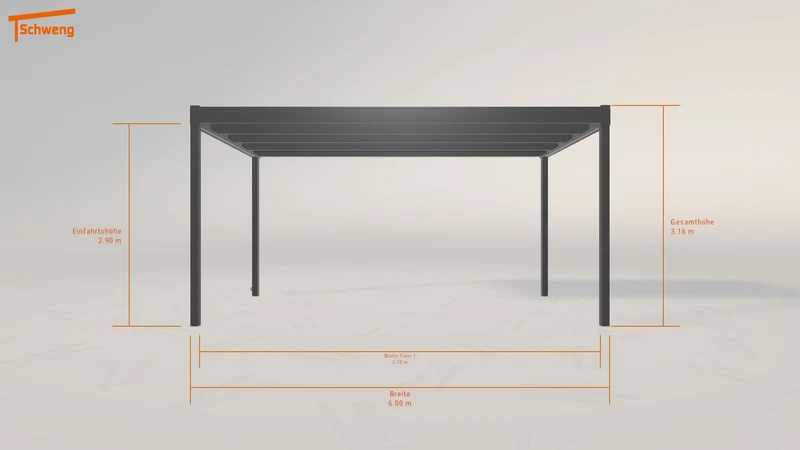 #DE Schweng Flachdachcarport C600 (ID jj3n5p)