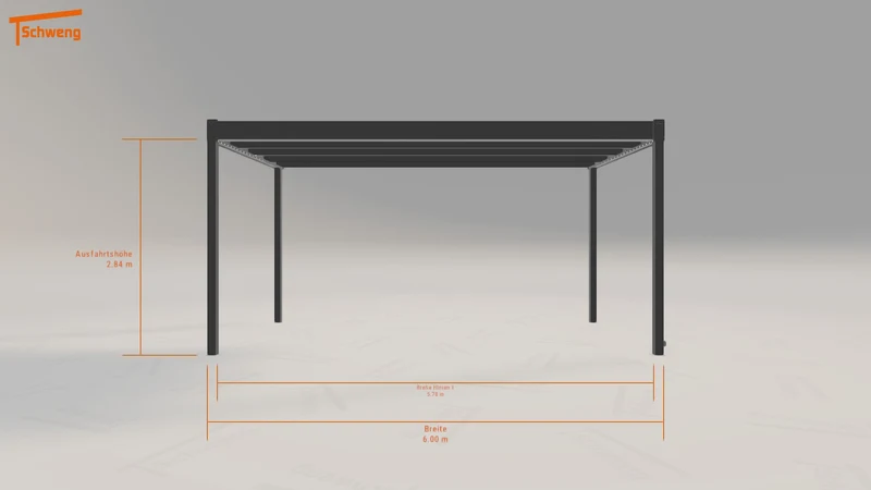 #DE Schweng Flachdachcarport C600 (ID jj3n5p)