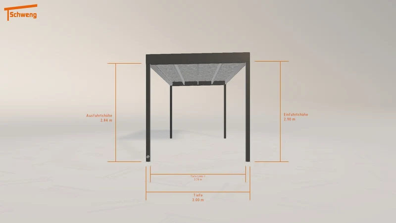 #DE Schweng Flachdachcarport C600 (ID jj3n5p)