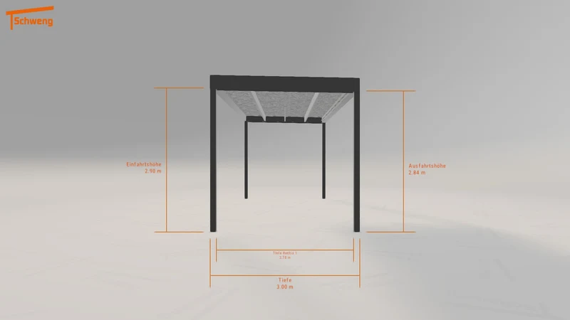 #DE Schweng Flachdachcarport C600 (ID jj3n5p)