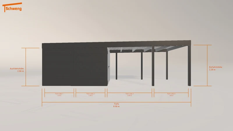 #DE Schweng Flachdachcarport C600 (ID pb3d93) #MTG