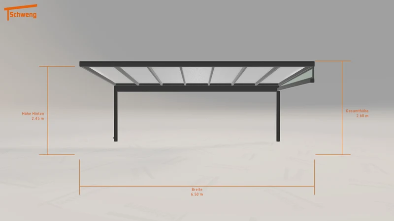 #CH Schweng Pultdachcarport S350 (ID n53xd3)