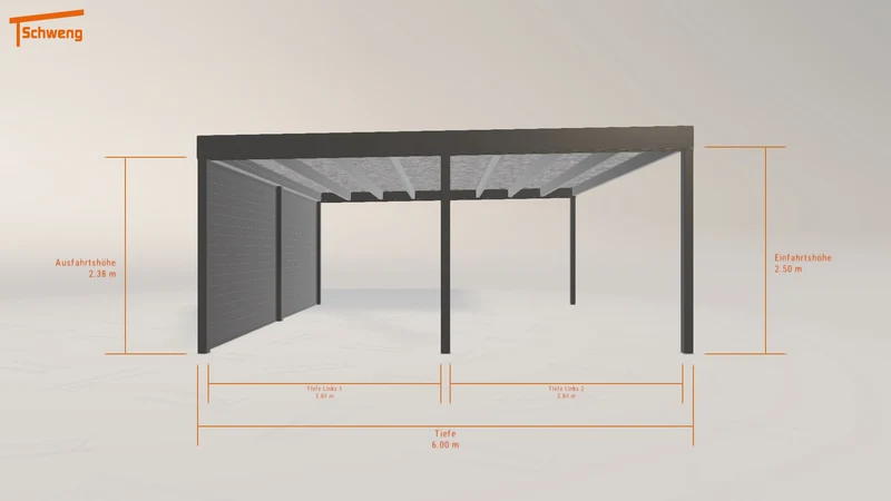 #DE Schweng Flachdachcarport C600+ (ID k23qzp) #MTG