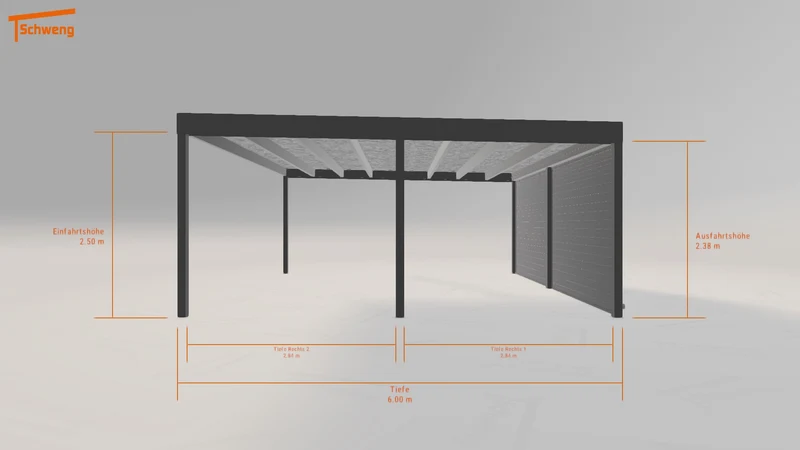 #DE Schweng Flachdachcarport C600+ (ID k23qzp) #MTG