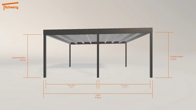 #DE Schweng Flachdachcarport C600+ (ID bk8q3p)