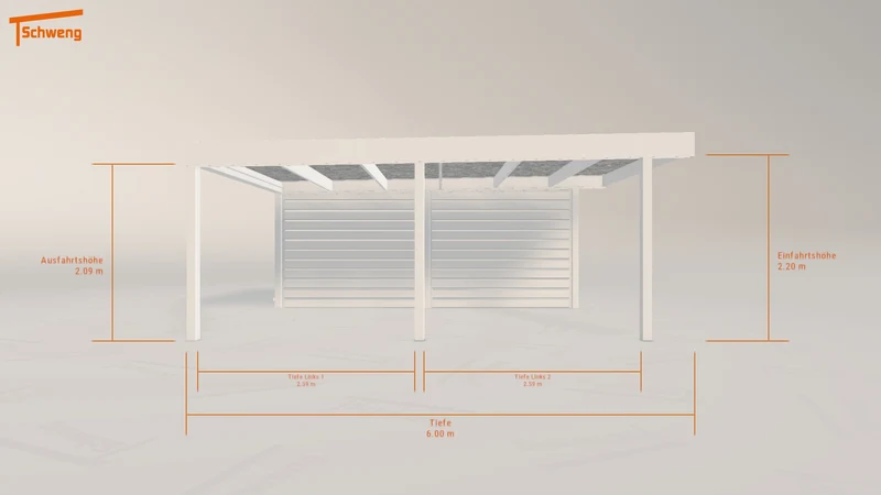 #DE Schweng Flachdachcarport C600 (ID 77gwr2) #MTG