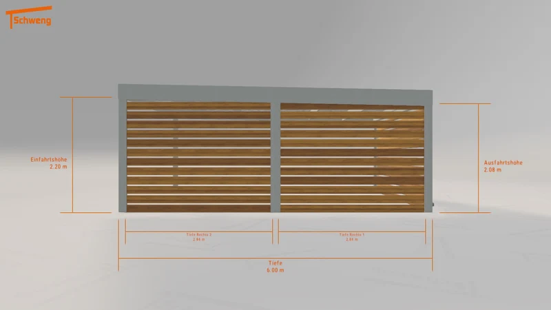#DE Schweng Flachdachcarport C600 (ID 2qgg8v)
