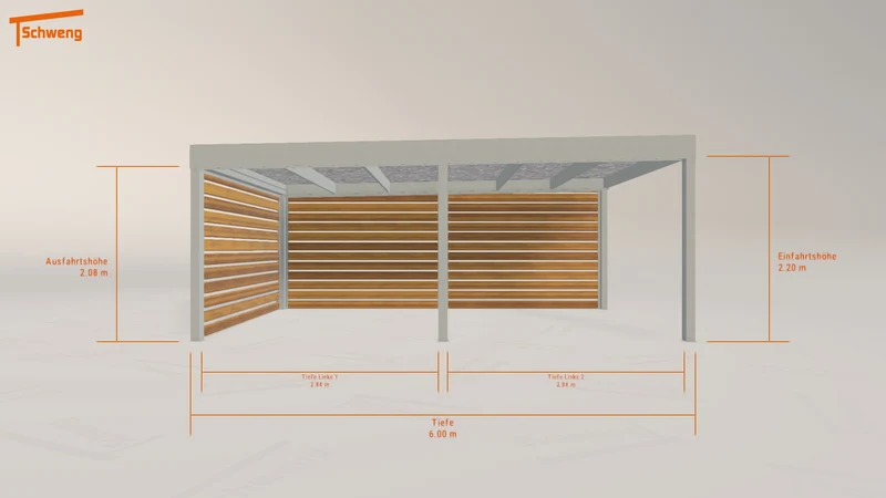 #DE Schweng Flachdachcarport C600 (ID qd33vp) #MTG